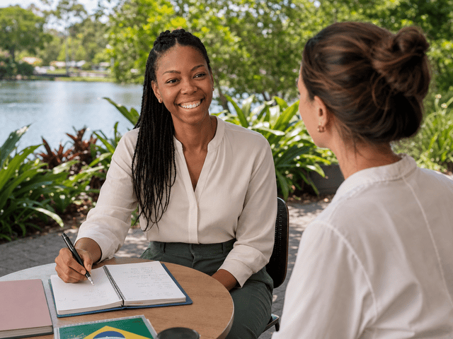 Brazilian Portuguese lessons in Burleigh Waters - online and in-person Gold Coast options with Barbara Sharon