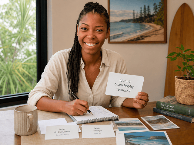 Brazilian Portuguese lessons in Currumbin - online and in-person Gold Coast options with Barbara Sharon